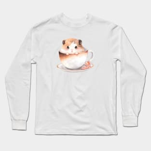 Cute and Adorable hamster in a Teacup Long Sleeve T-Shirt